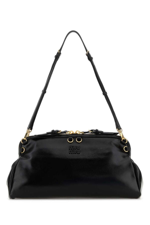 MIU MIU Leather Shoulder Bag - Black