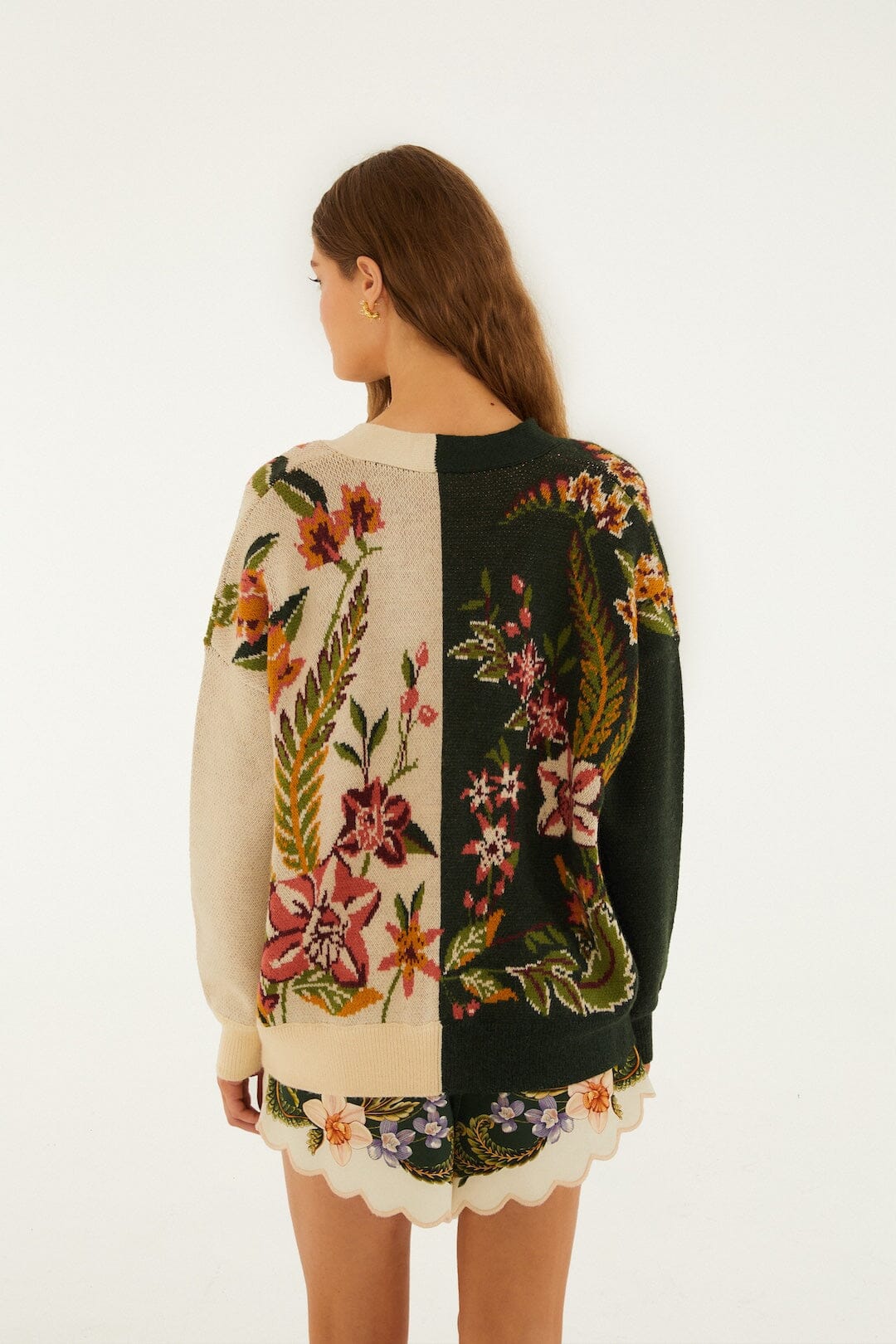 Farm Rio Mixed Nature Knit Cardigan