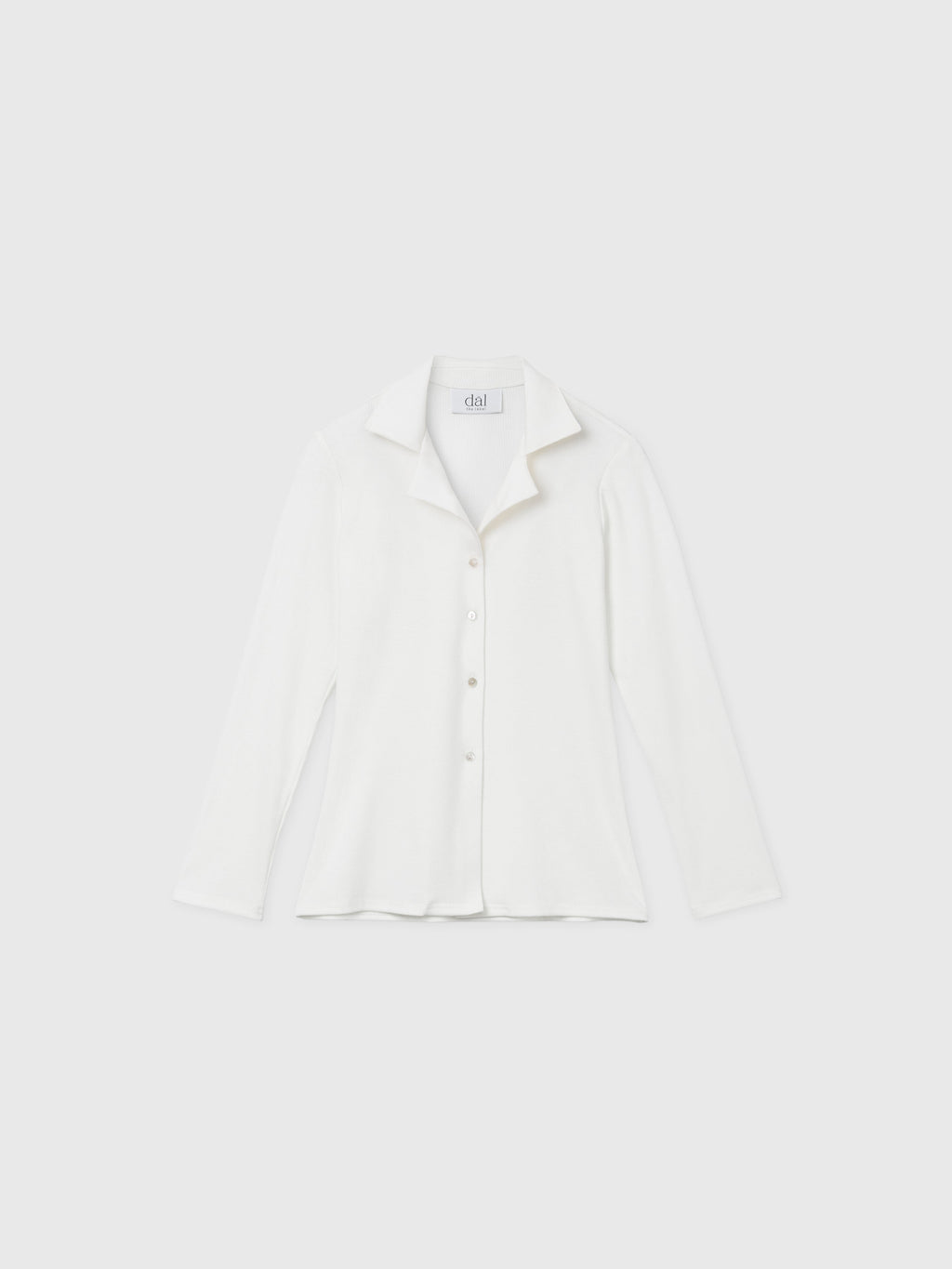 DĀL THE LABEL Modal Rib Knit Collared Cardigan