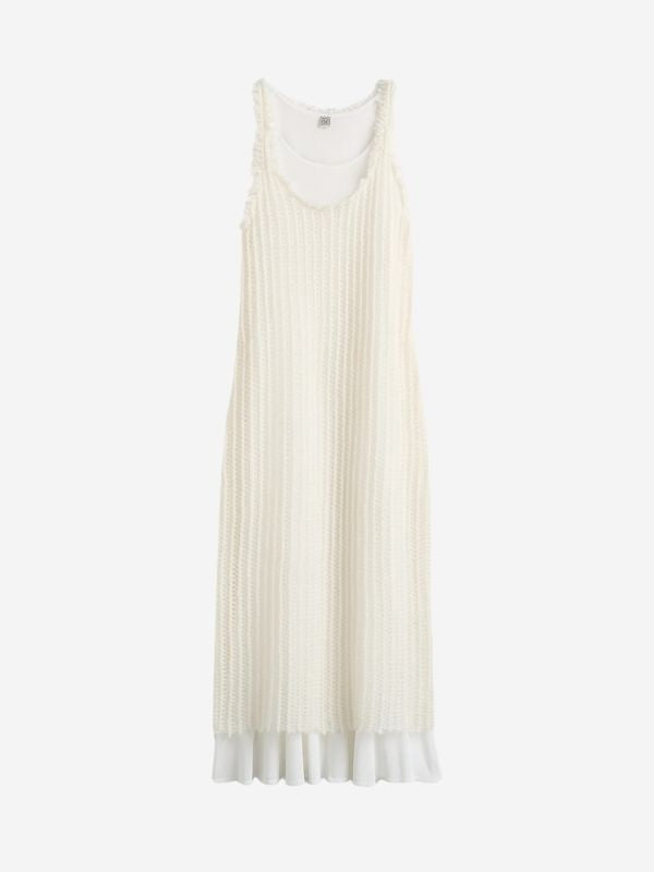 Totême Mohair Knit Tank Dress - Off White