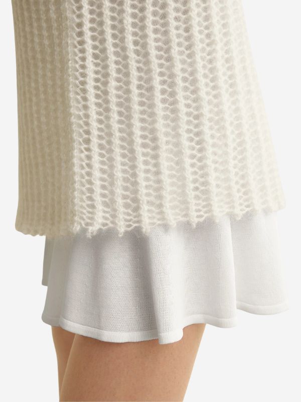 Totême Mohair Knit Tank Dress - Off White
