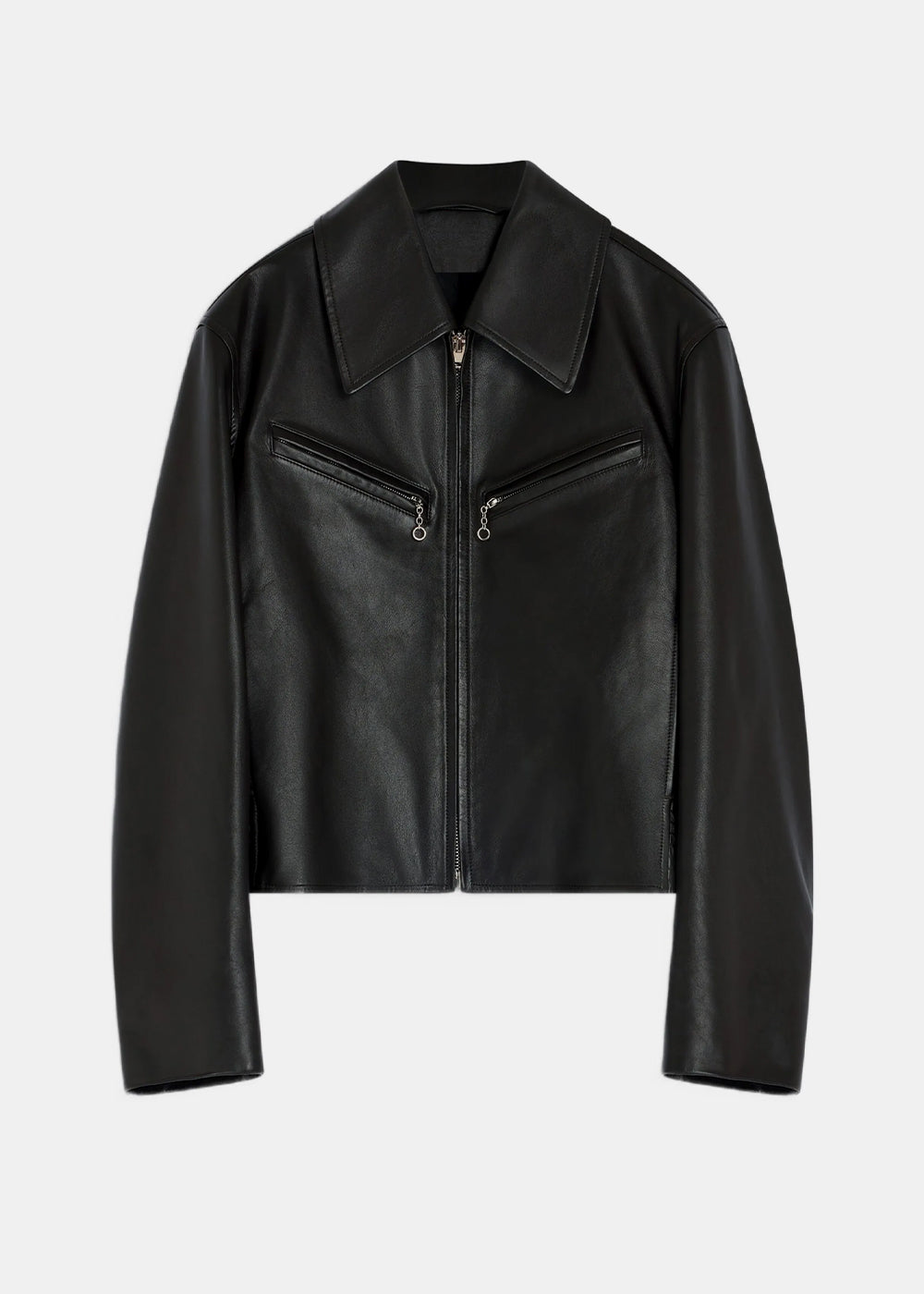 Lemaire Boxy Leather Blouson - Moka