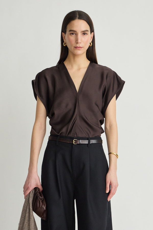 Apiece Apart Monde Drape Bias Top