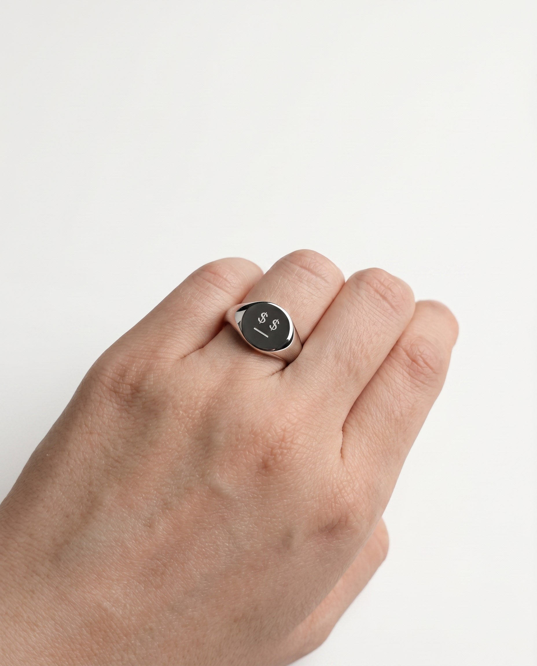 MATTER MATTERS Money Talks Steel Signet Ring