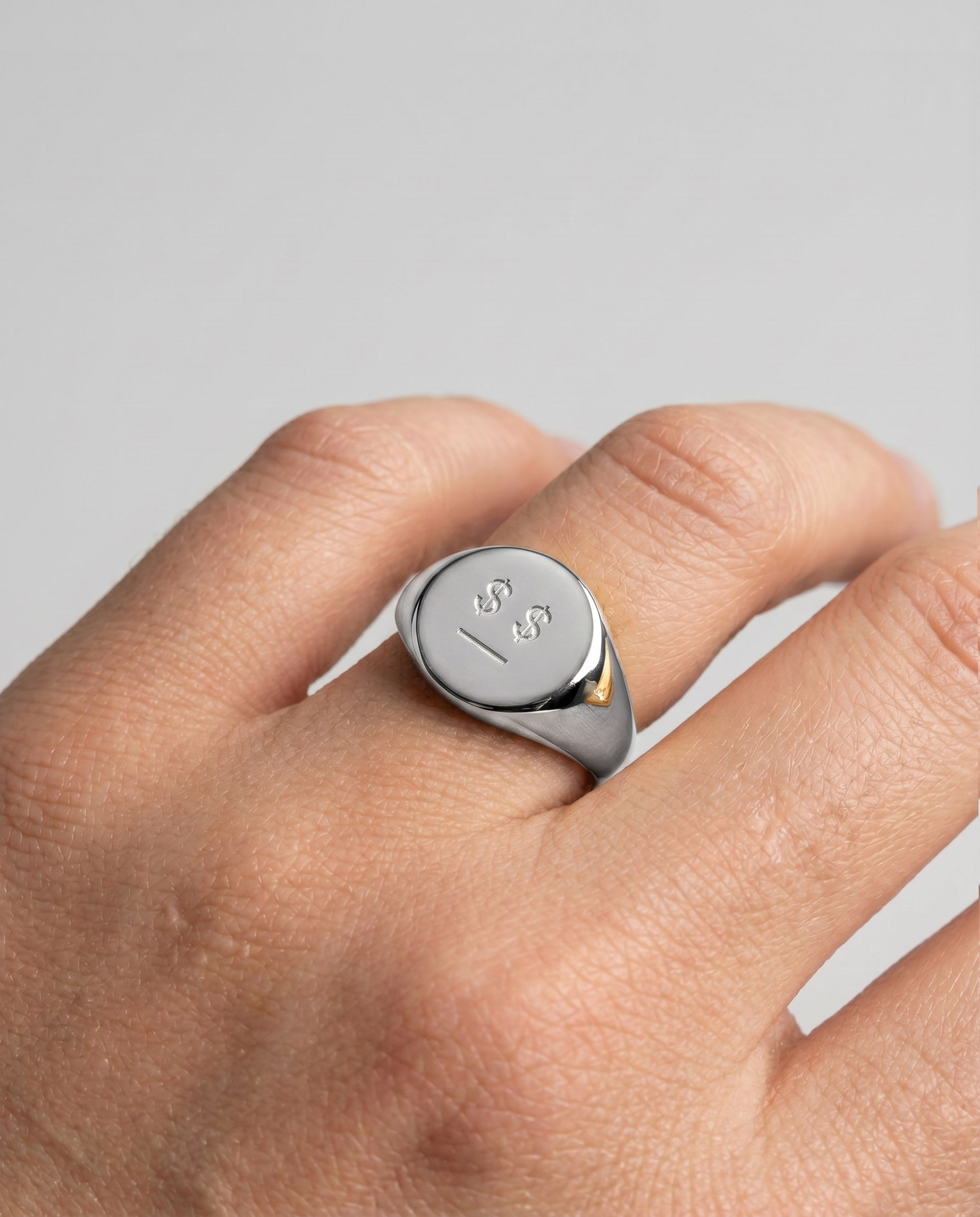 MATTER MATTERS Money Talks Steel Signet Ring