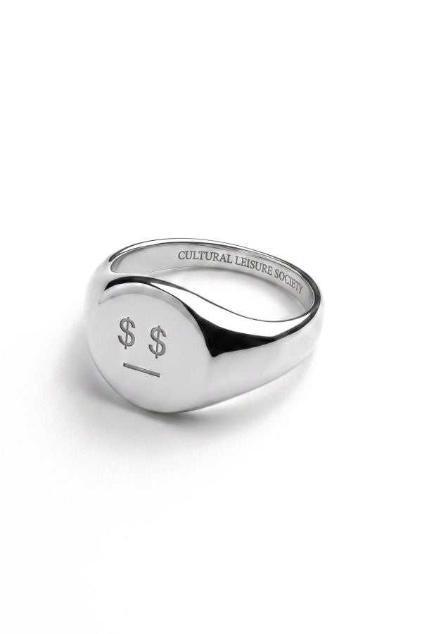 MATTER MATTERS Money Talks Steel Signet Ring