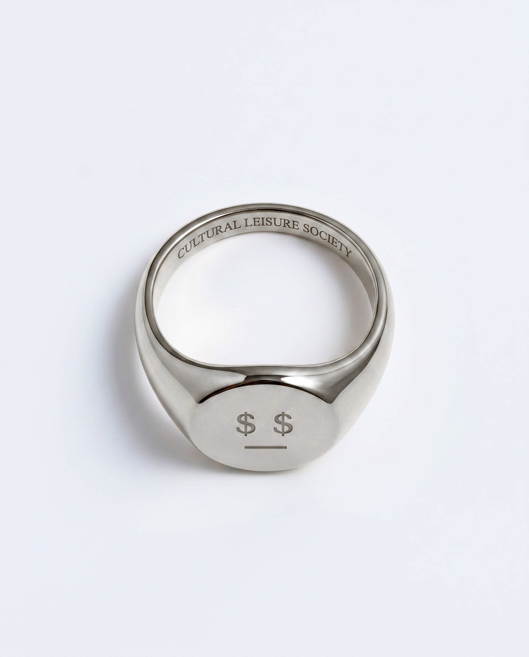 MATTER MATTERS Money Talks Steel Signet Ring