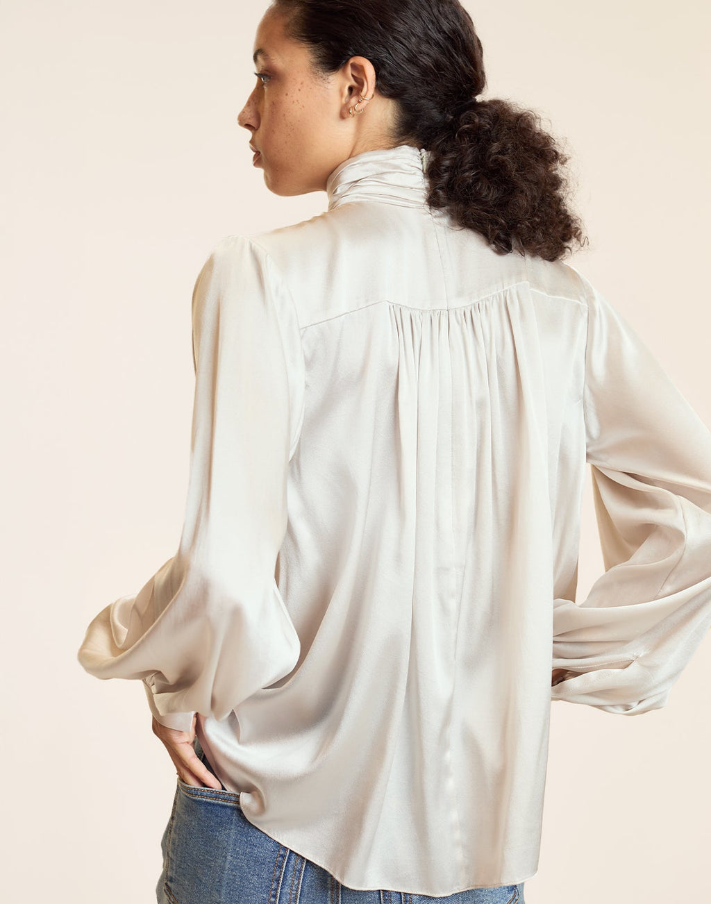Cynthia Rowley Monroe Silk Blouse - White