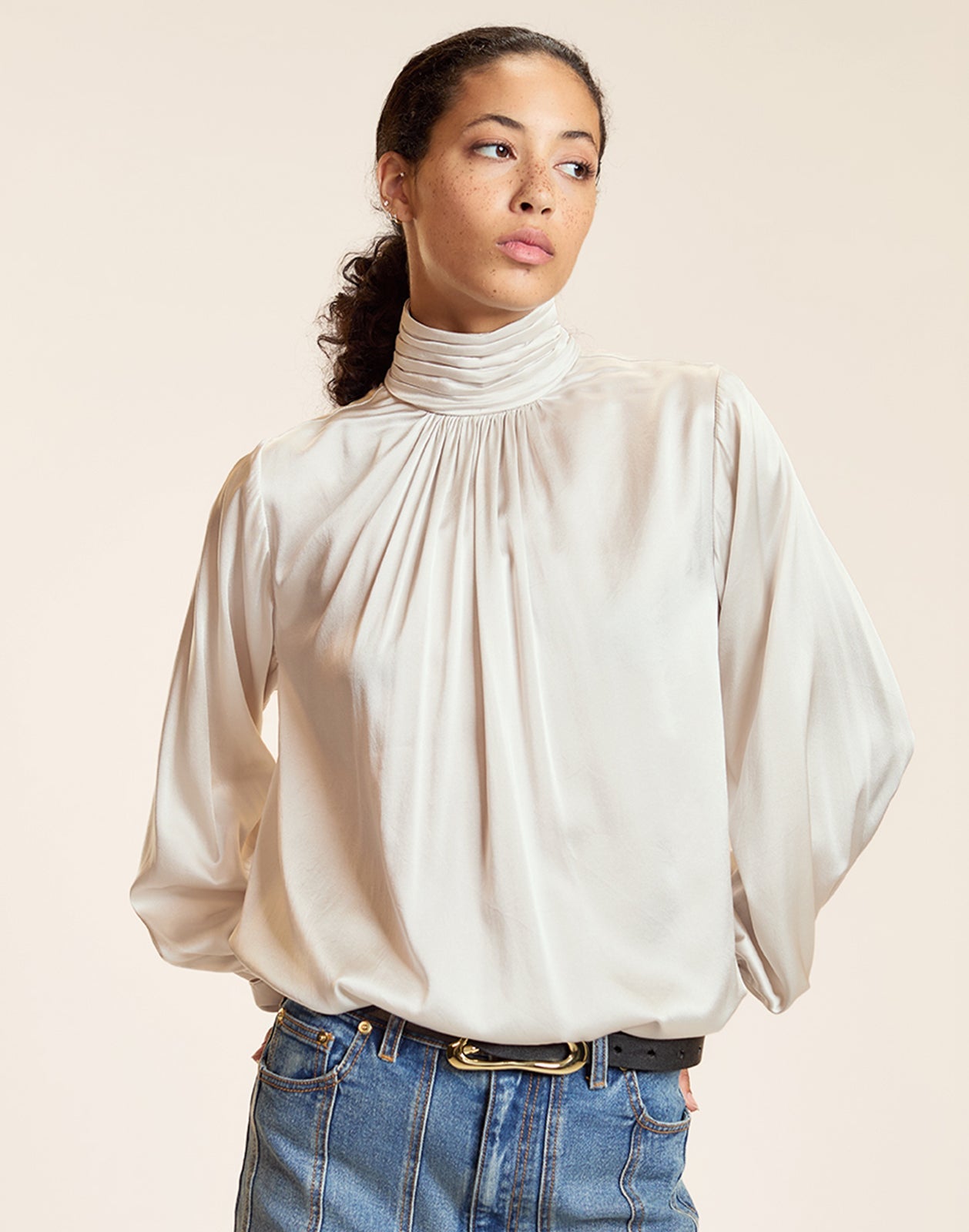 Cynthia Rowley Monroe Silk Blouse - White