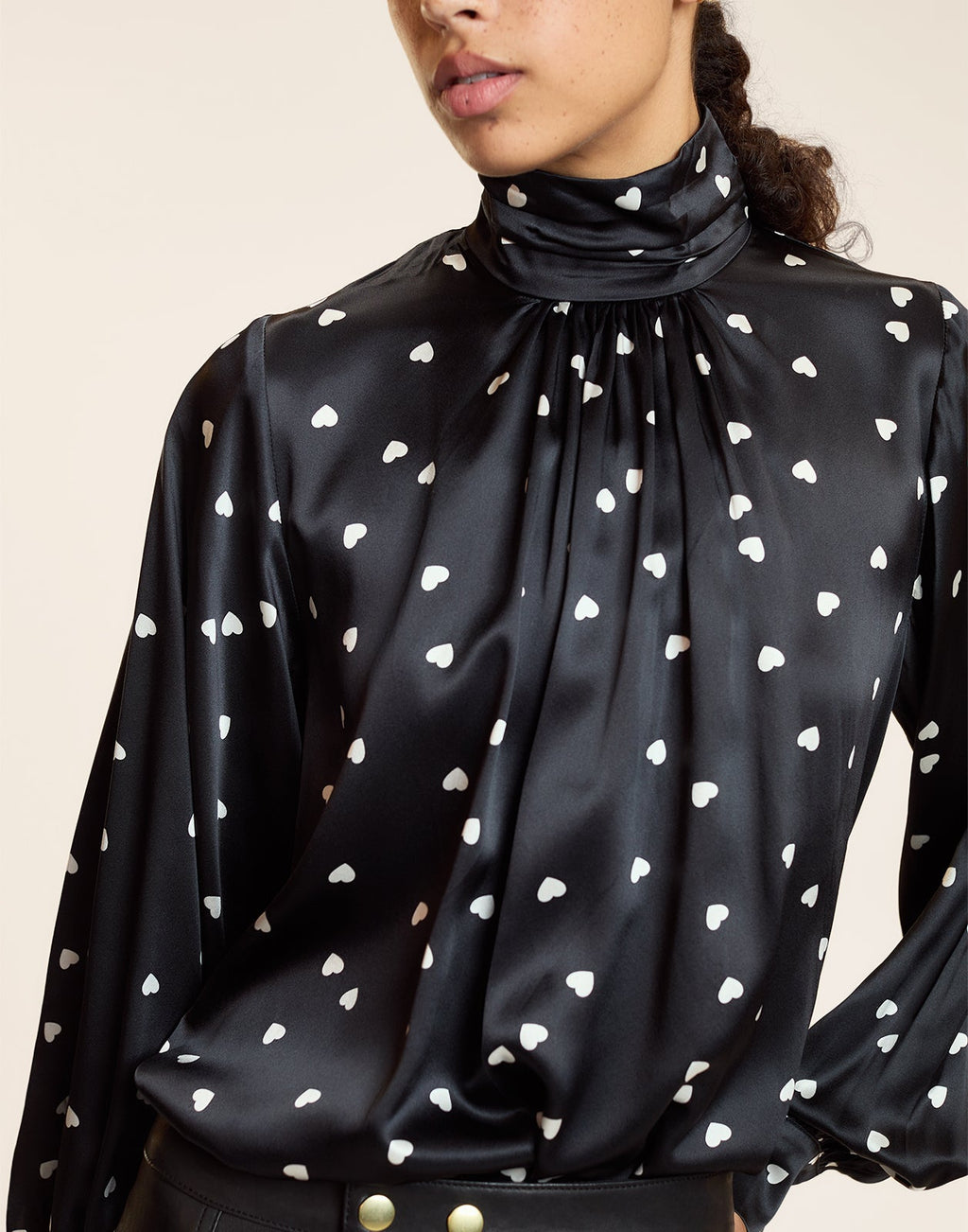 Cynthia Rowley Monroe Silk Blouse - Black