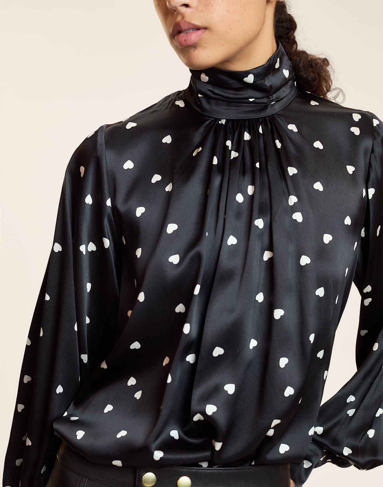 Cynthia Rowley Monroe Silk Blouse - Black