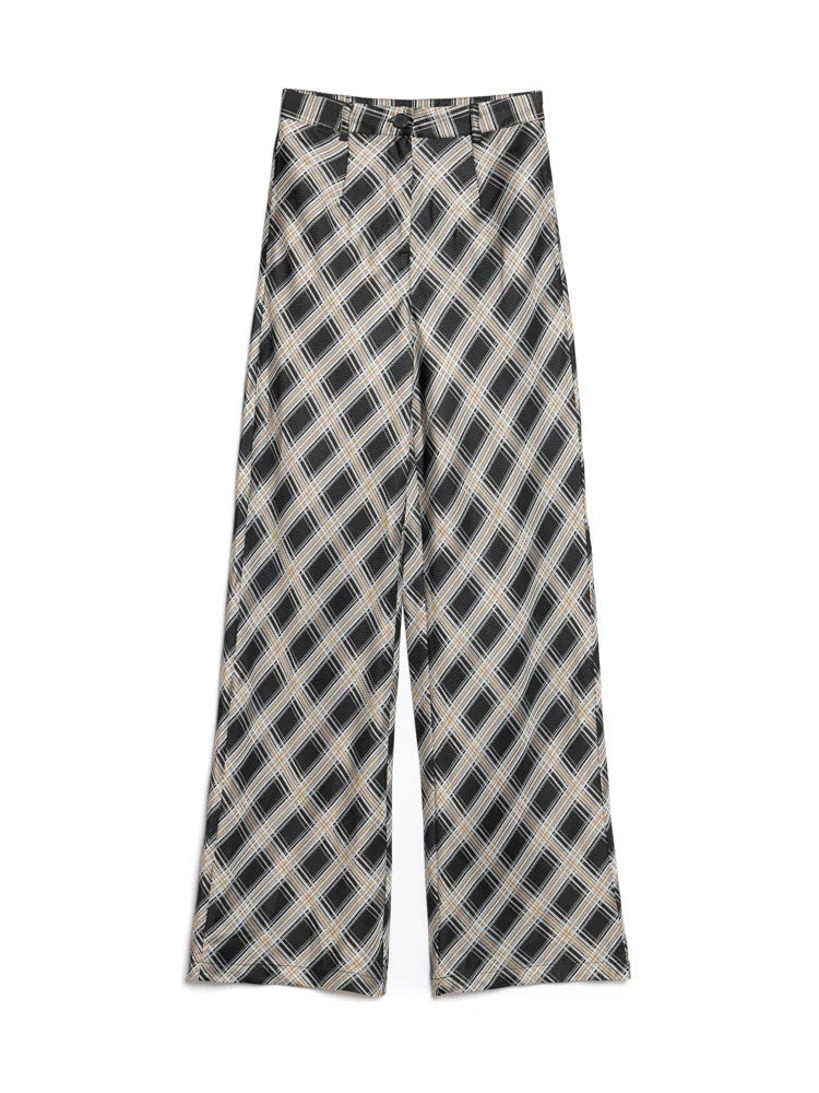 Ghospell Morven Check Trousers - Black/White