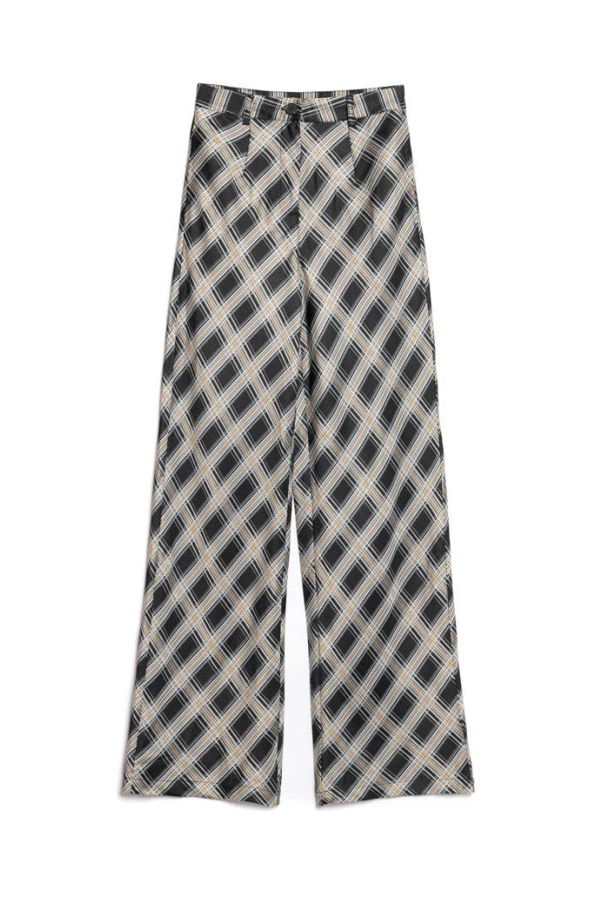 Ghospell Morven Check Trousers - Black/White