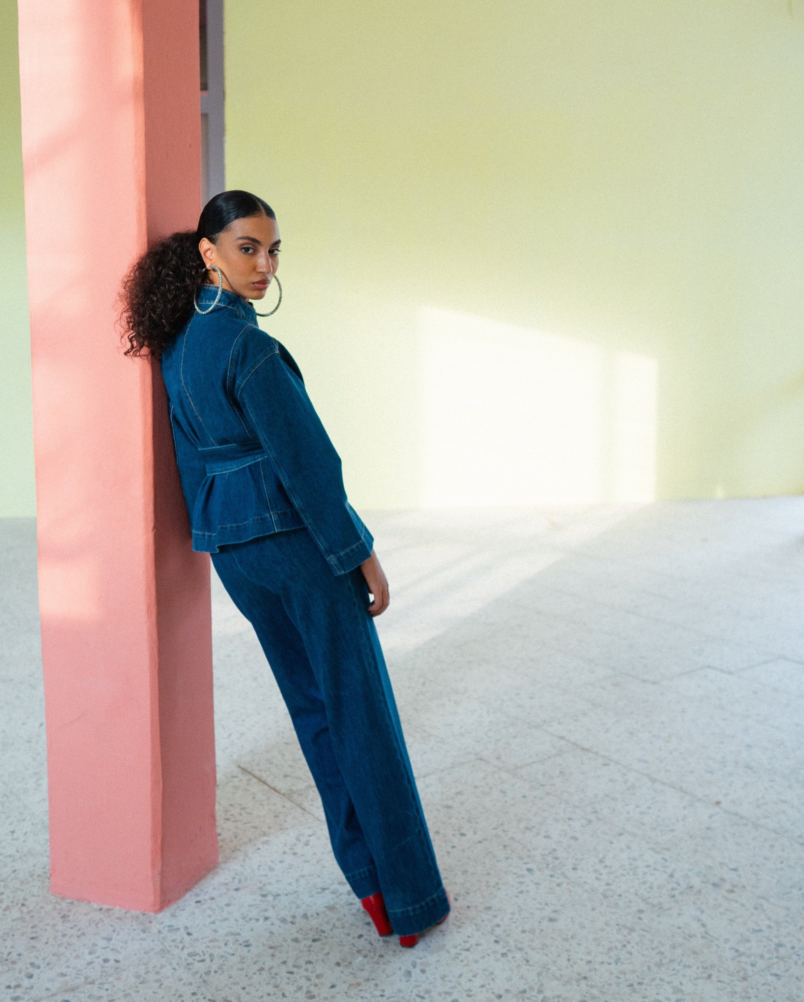 NAZEERAH Qamar Denim Jacket