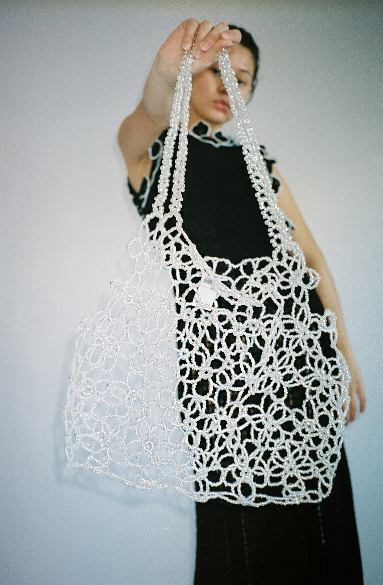 Mozhdeh Matin Flower Beaded Bag