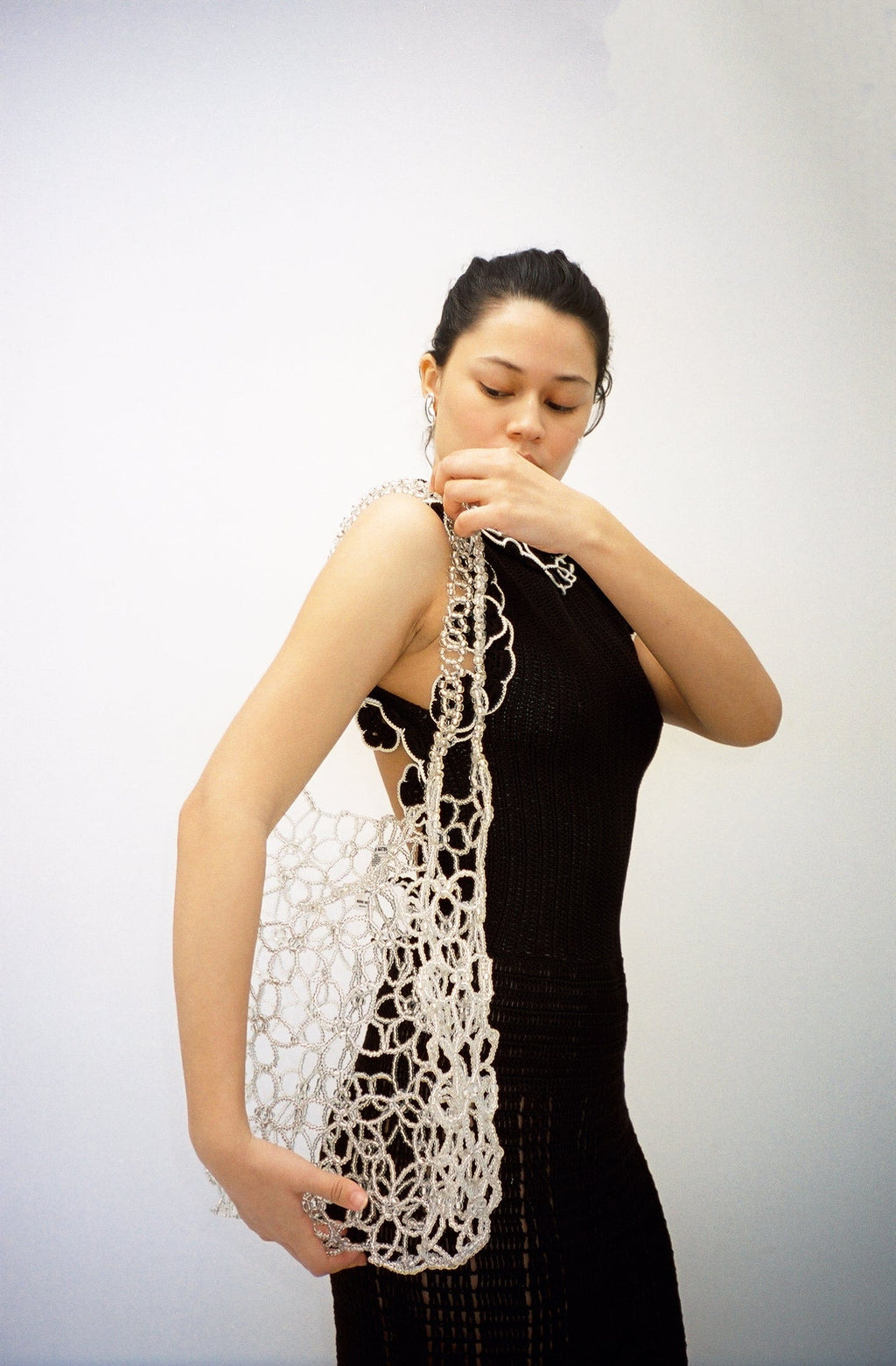 Mozhdeh Matin Flower Beaded Bag