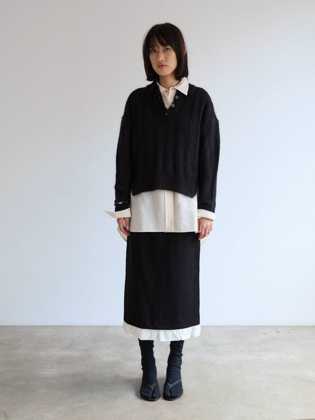 Rus Murmur Polo Sweater - Black
