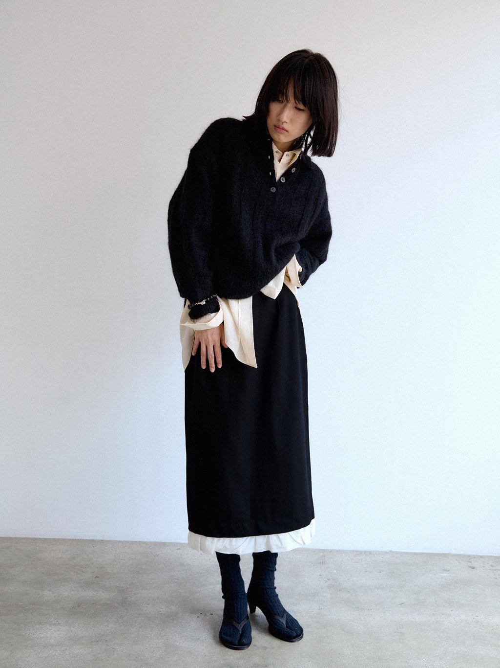 Rus Murmur Polo Sweater - Black