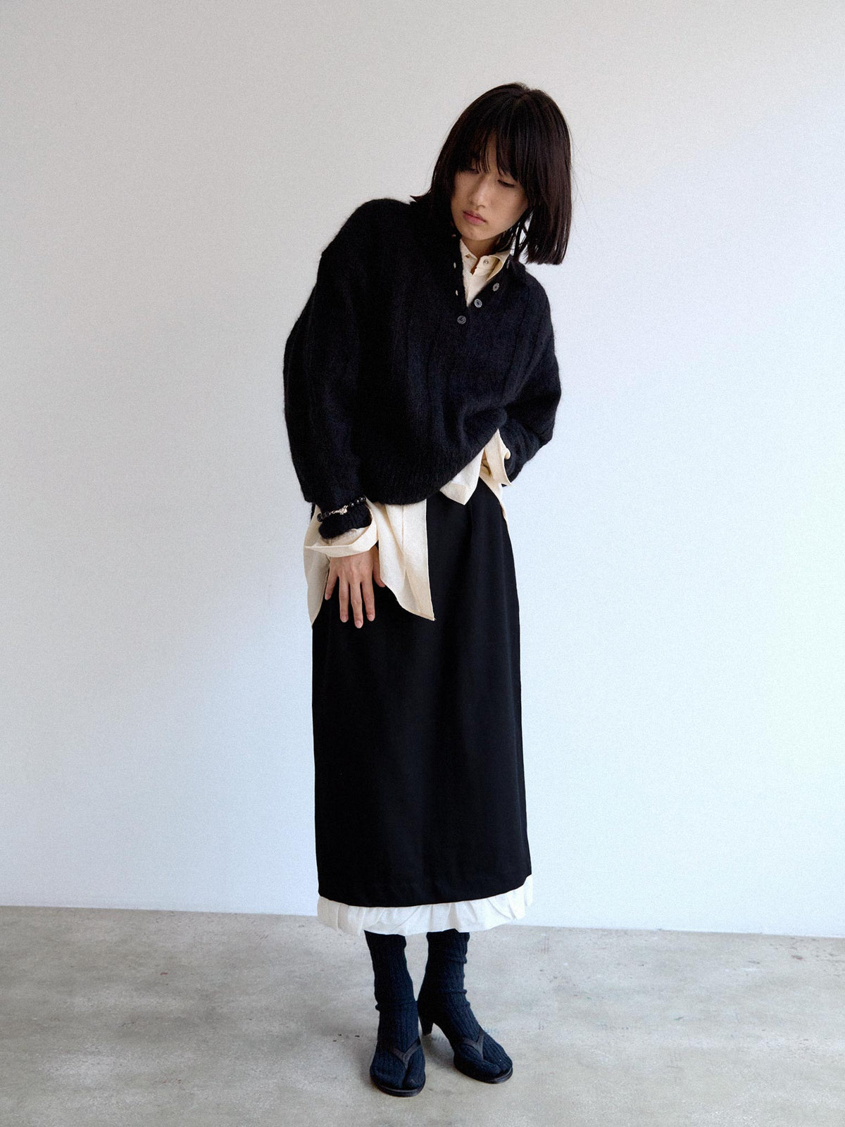 Rus Murmur Polo Sweater - Black