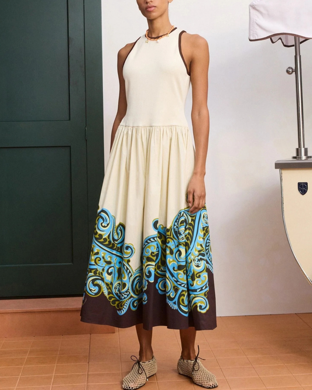 ALÉMAIS Natalia Tank Midi Dress - Cream