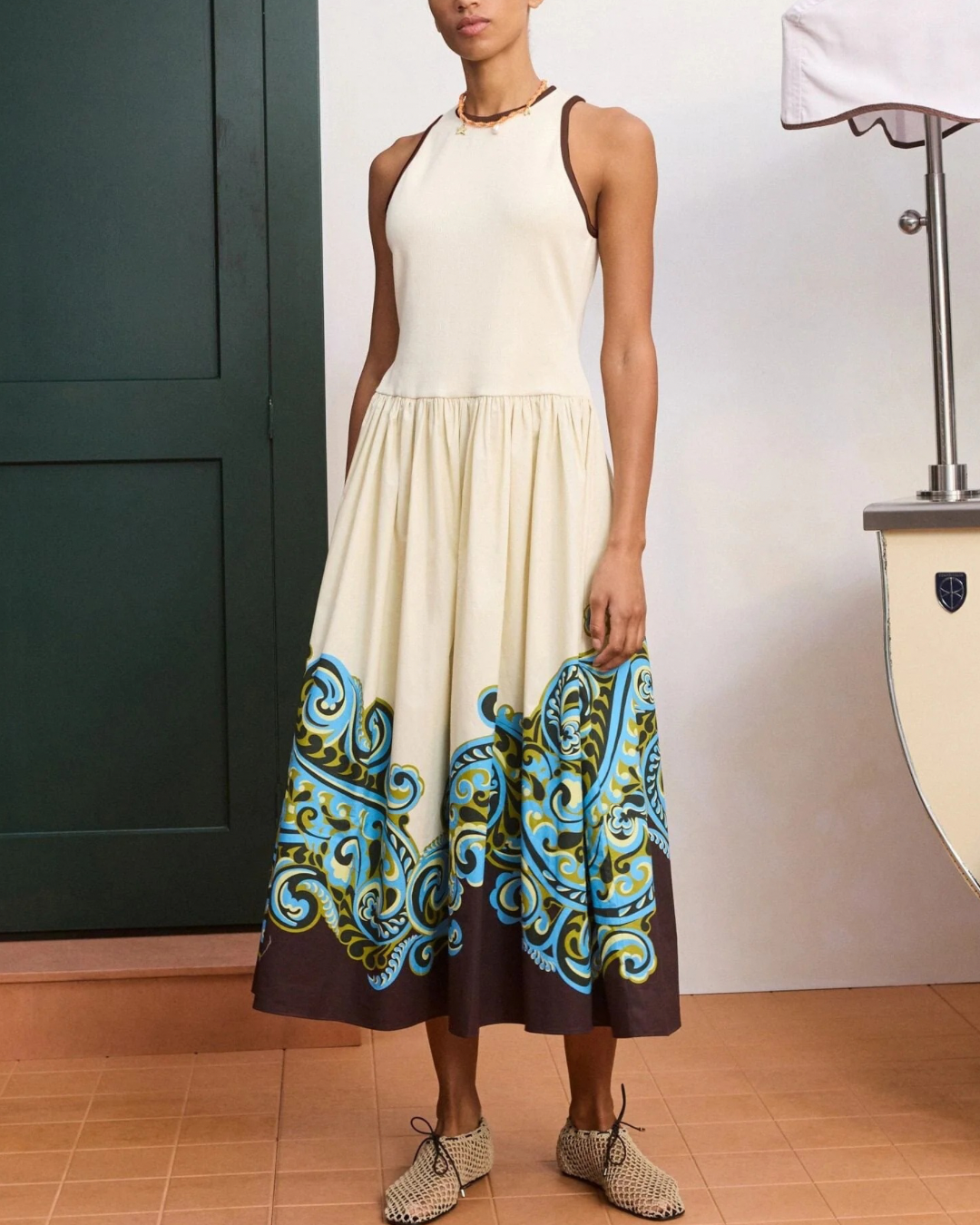 ALÉMAIS Natalia Tank Midi Dress - Cream