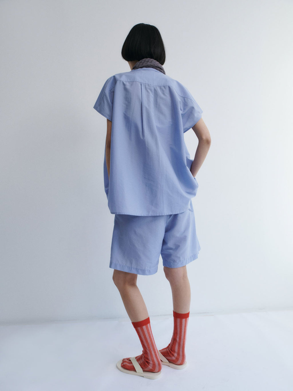 Rus Negoto Shirt Top - Salvia Blue