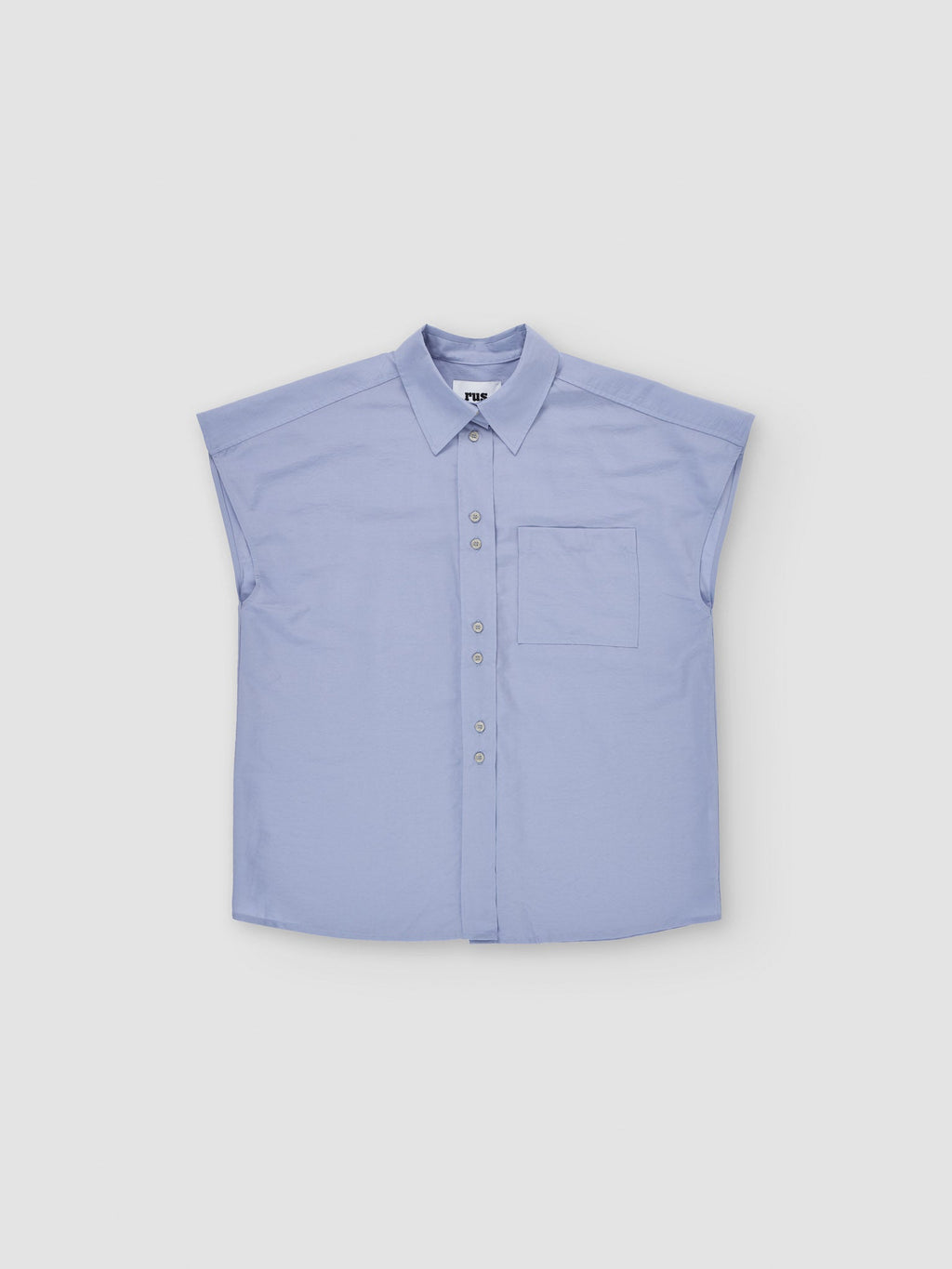Rus Negoto Shirt Top - Salvia Blue