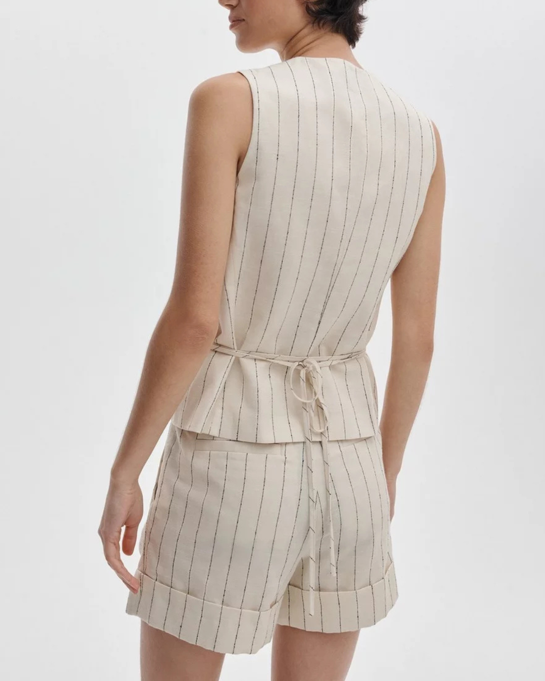 Rag & Bone Neila Stripe Shorts - White Stripe