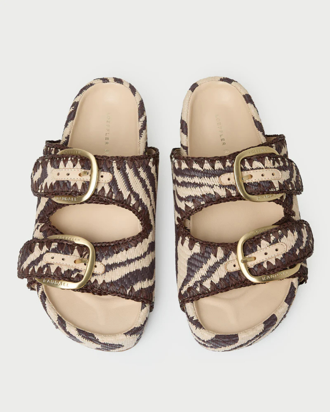 Loeffler Randall Nico Two Band Sandal - Vintage Zebra
