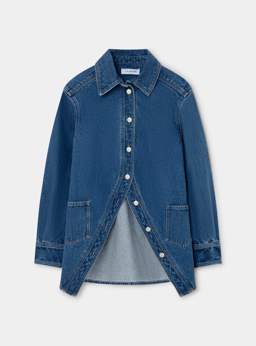 LAAGAM No Boyfriend Denim Overshirt - Denim Indigo