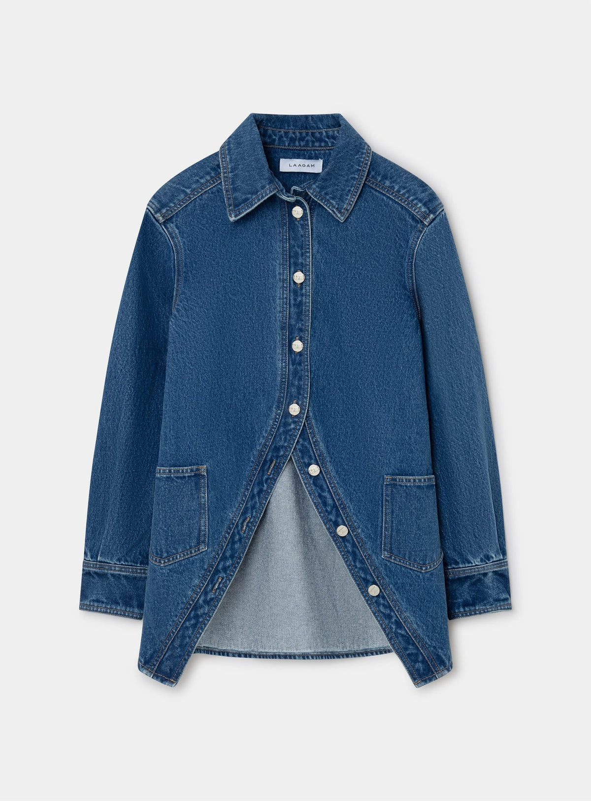 LAAGAM No Boyfriend Denim Overshirt - Denim Indigo
