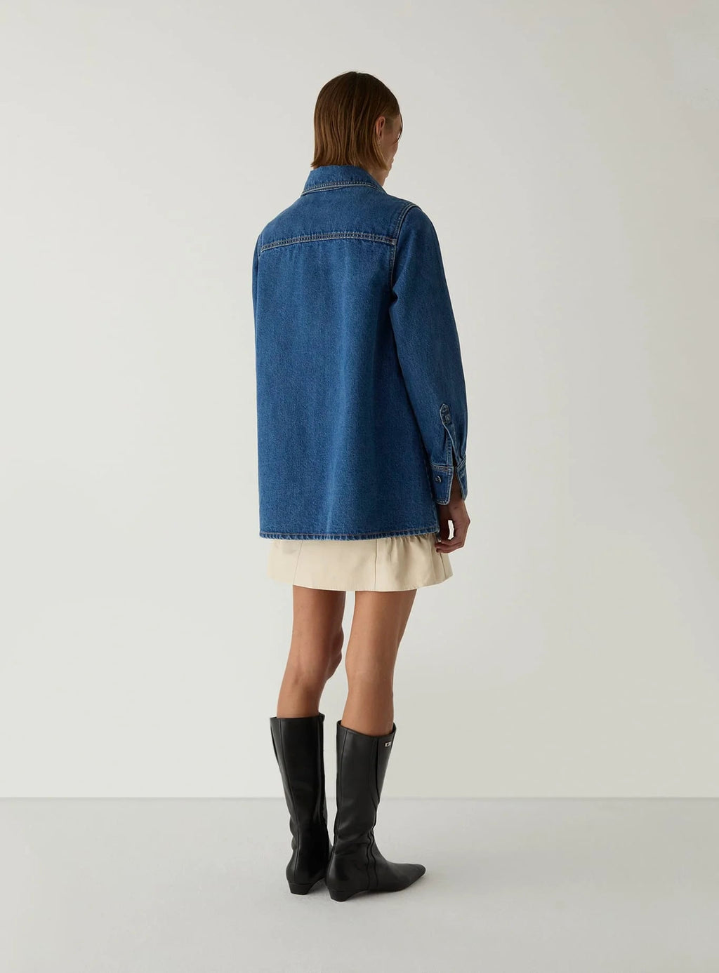 LAAGAM No Boyfriend Denim Overshirt - Denim Indigo
