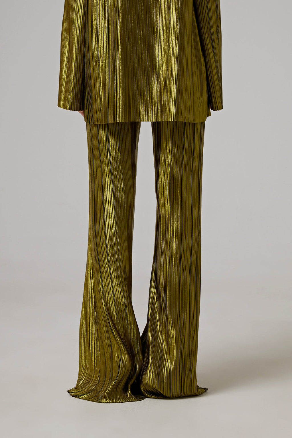 GALVAN LONDON NUAGE PLEATED TROUSER - OLIVE