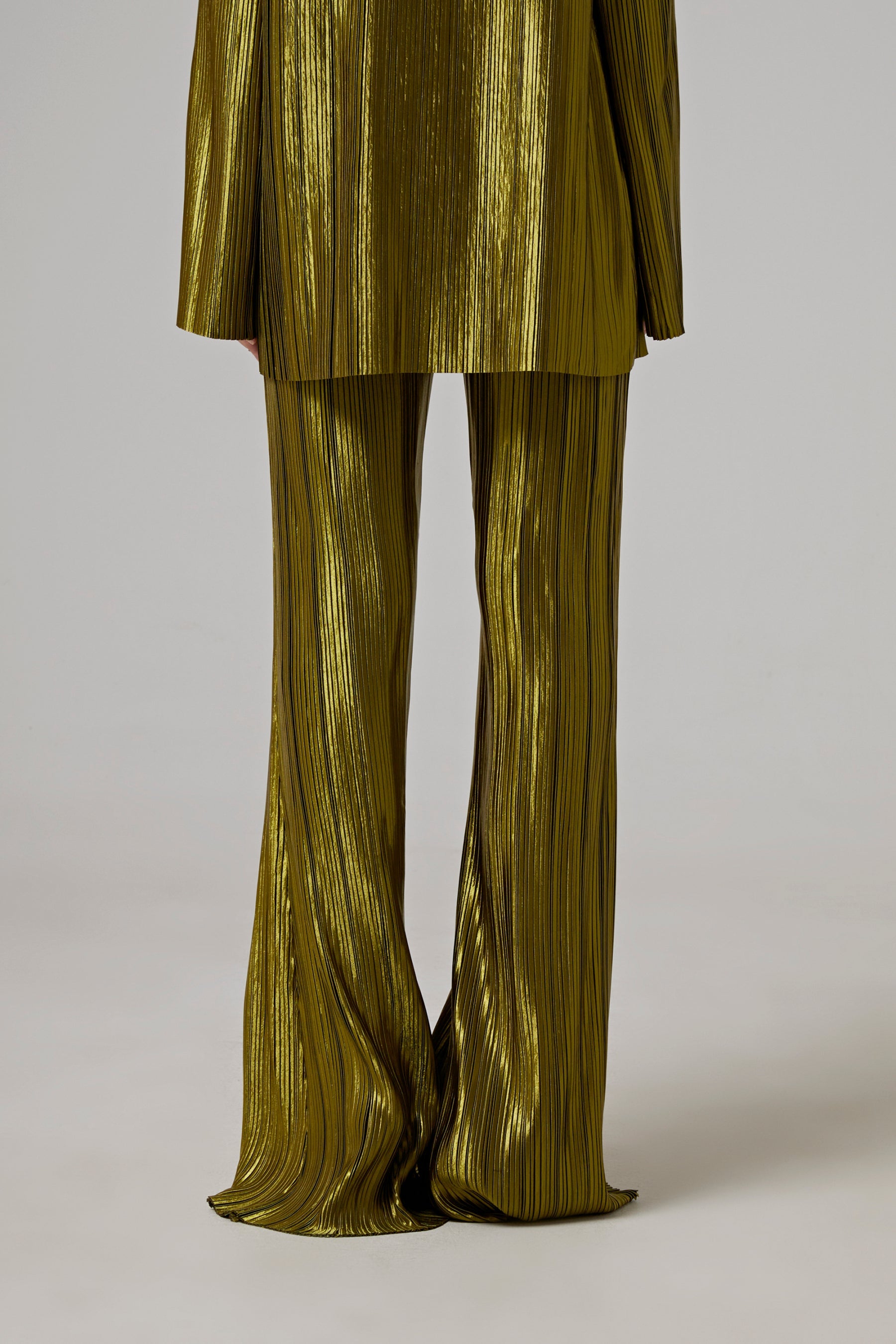 GALVAN LONDON NUAGE PLEATED TROUSER - OLIVE