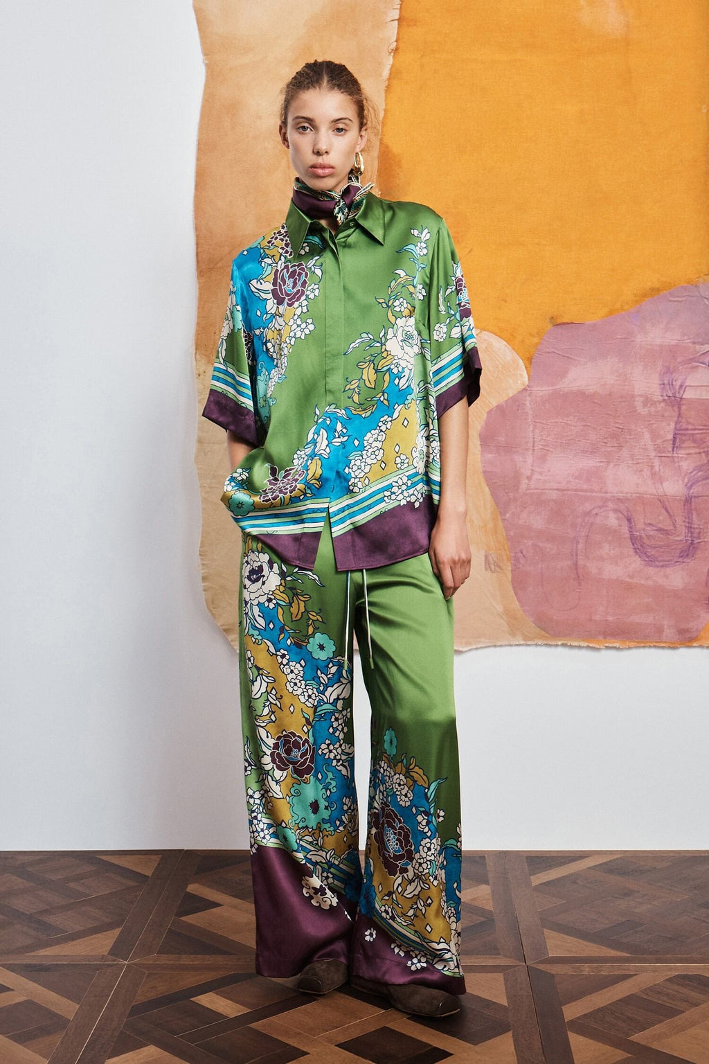 ALÉMAIS Nanci Silk Pant - Multi