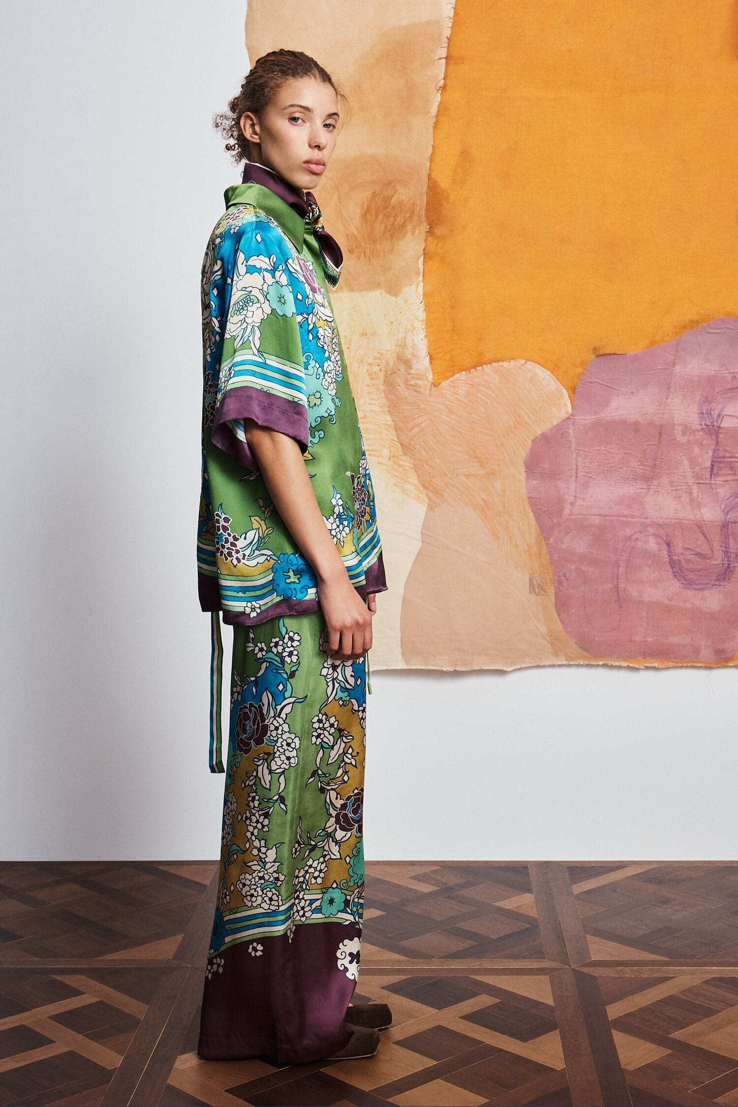 ALÉMAIS Nanci Silk Pant - Multi