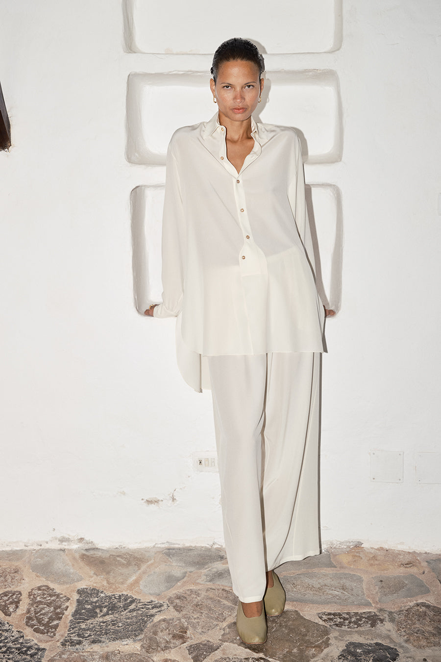 Datura Silk Paul Blouse - Nata