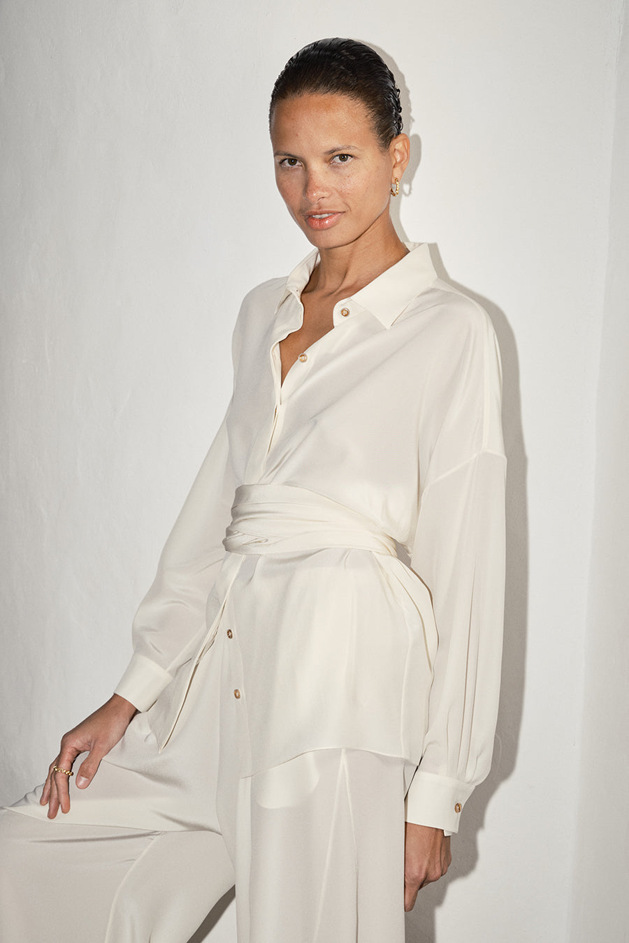 Datura Silk Ren Blouse - Nata