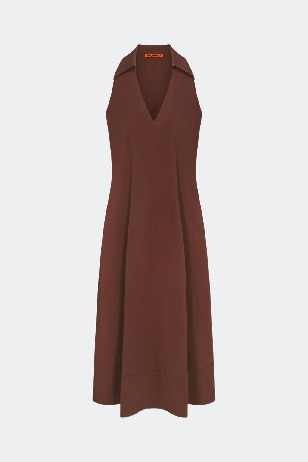 Simon Miller Nava Poplin Midi Dress - Choco Brown