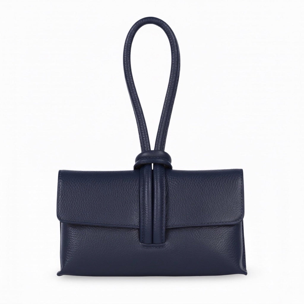 London Atelier Byproduct Leather Loop Clutch Bag