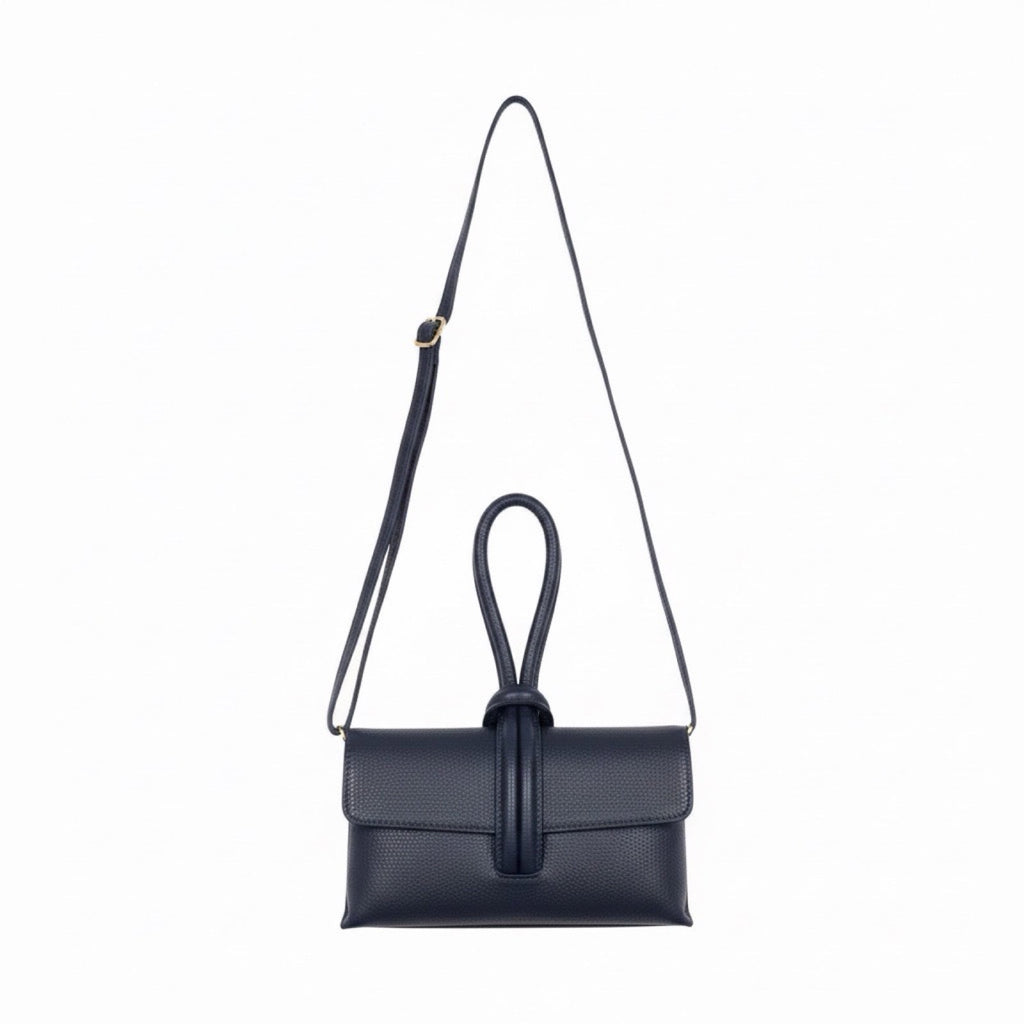 London Atelier Byproduct Leather Loop Clutch Bag