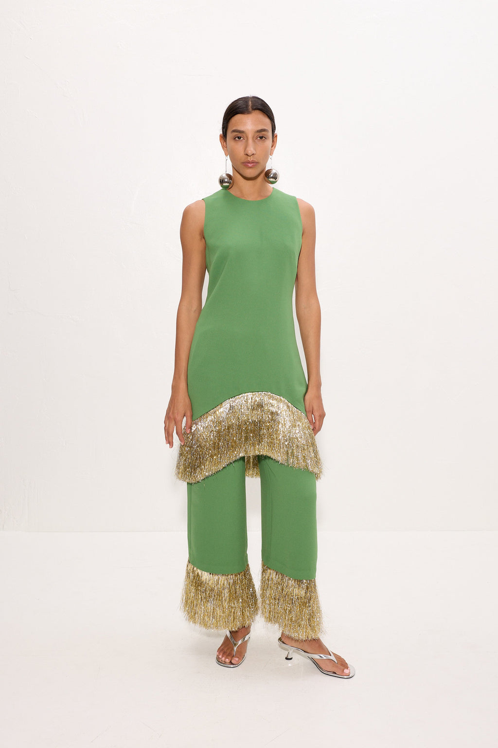 Simon Miller Nella Fringe Pant - Spruce Green