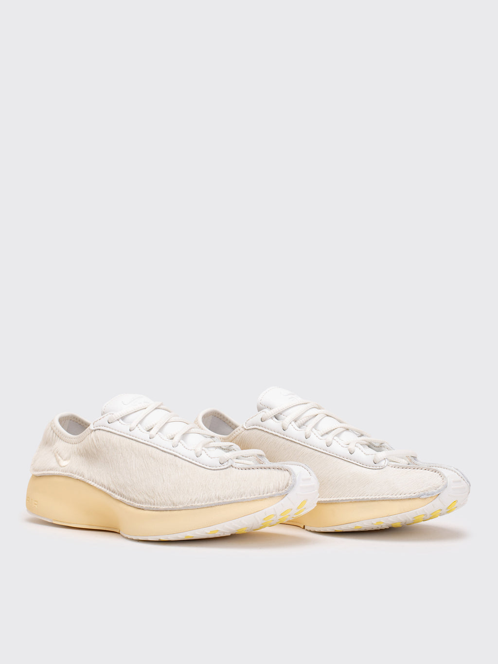 Nike Air Superfly LX Pony Hair Leather Sneakers - Sail/Muslin-Soft Yellow