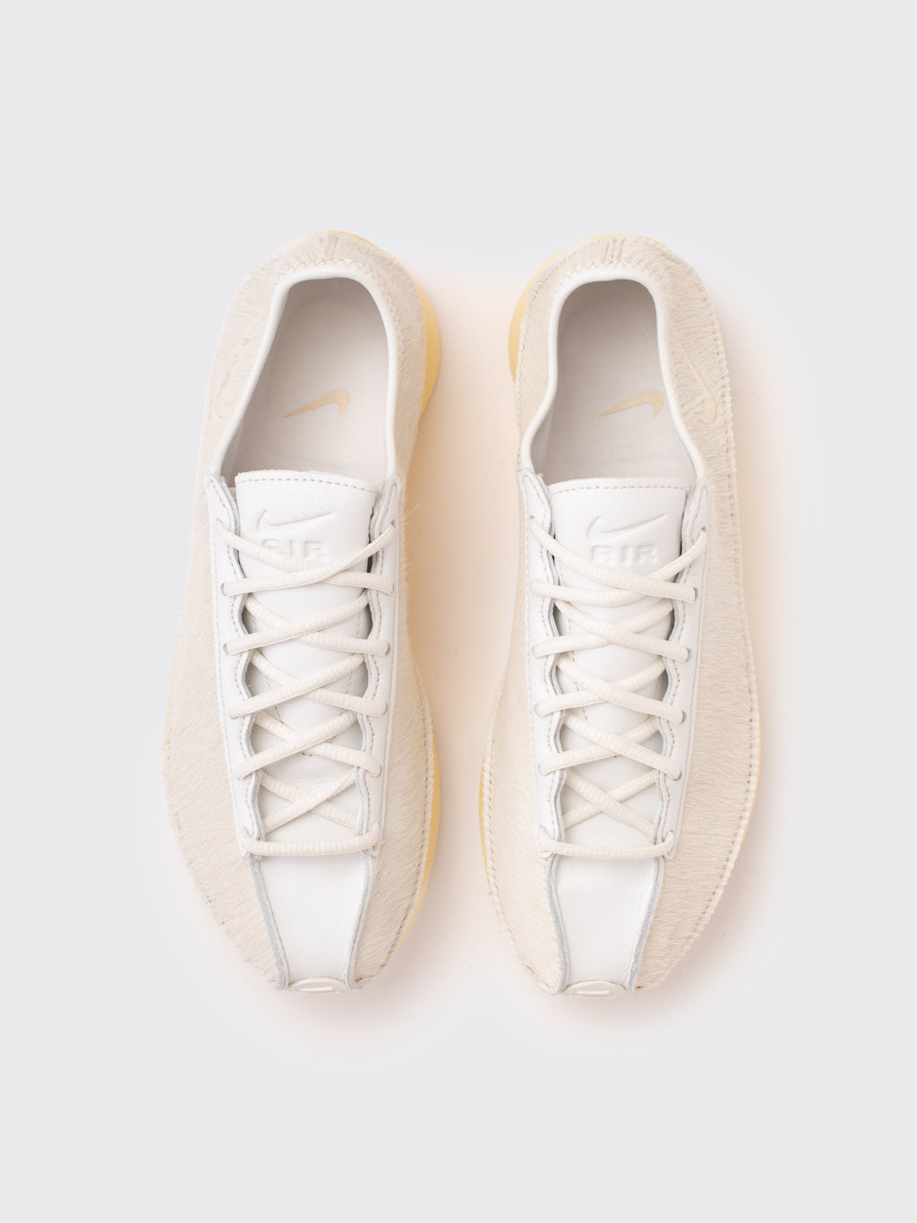 Nike Air Superfly LX Pony Hair Leather Sneakers - Sail/Muslin-Soft Yellow