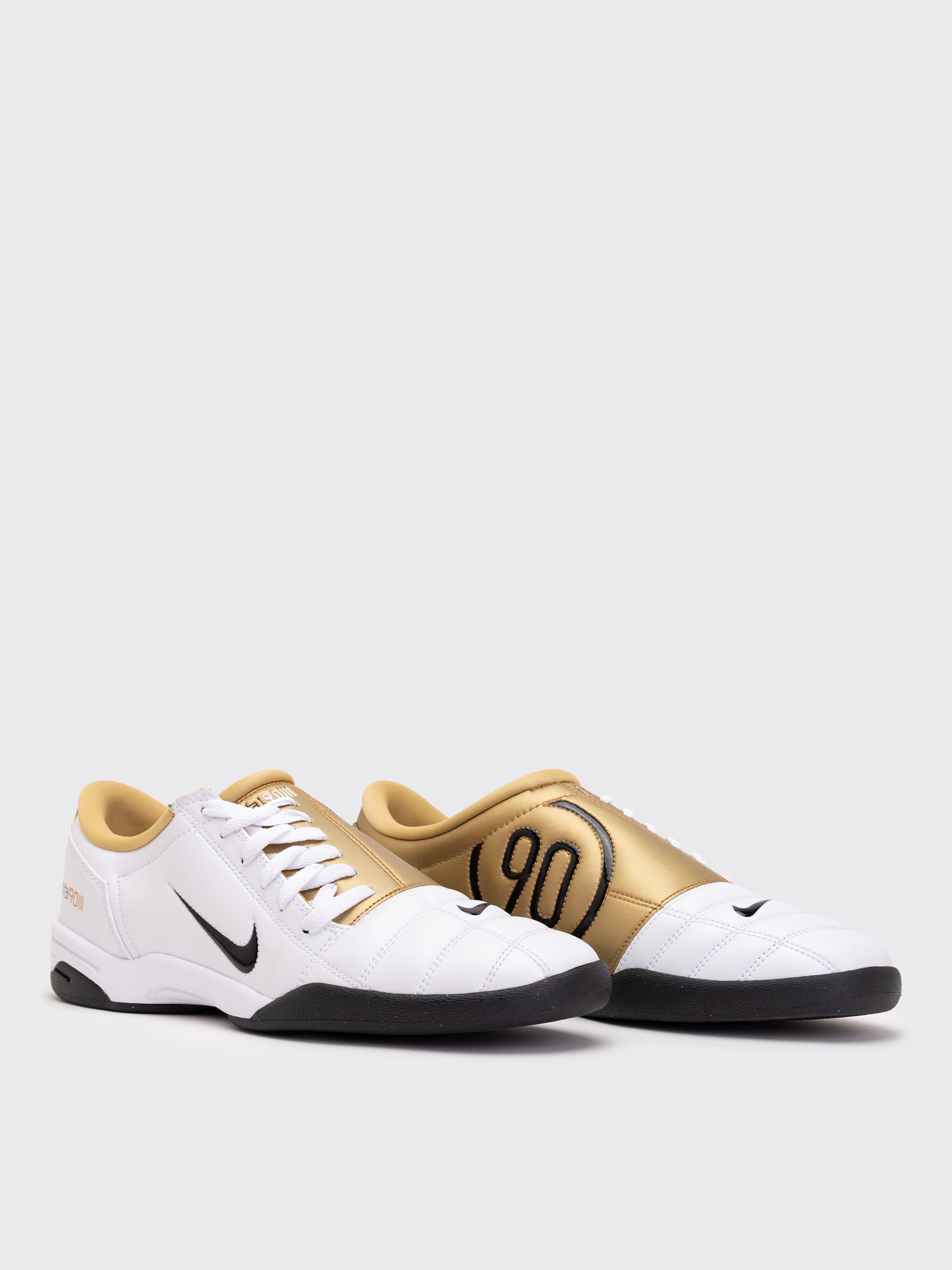 Nike T90 SP Sneaker - White/Black-Metallic Gold