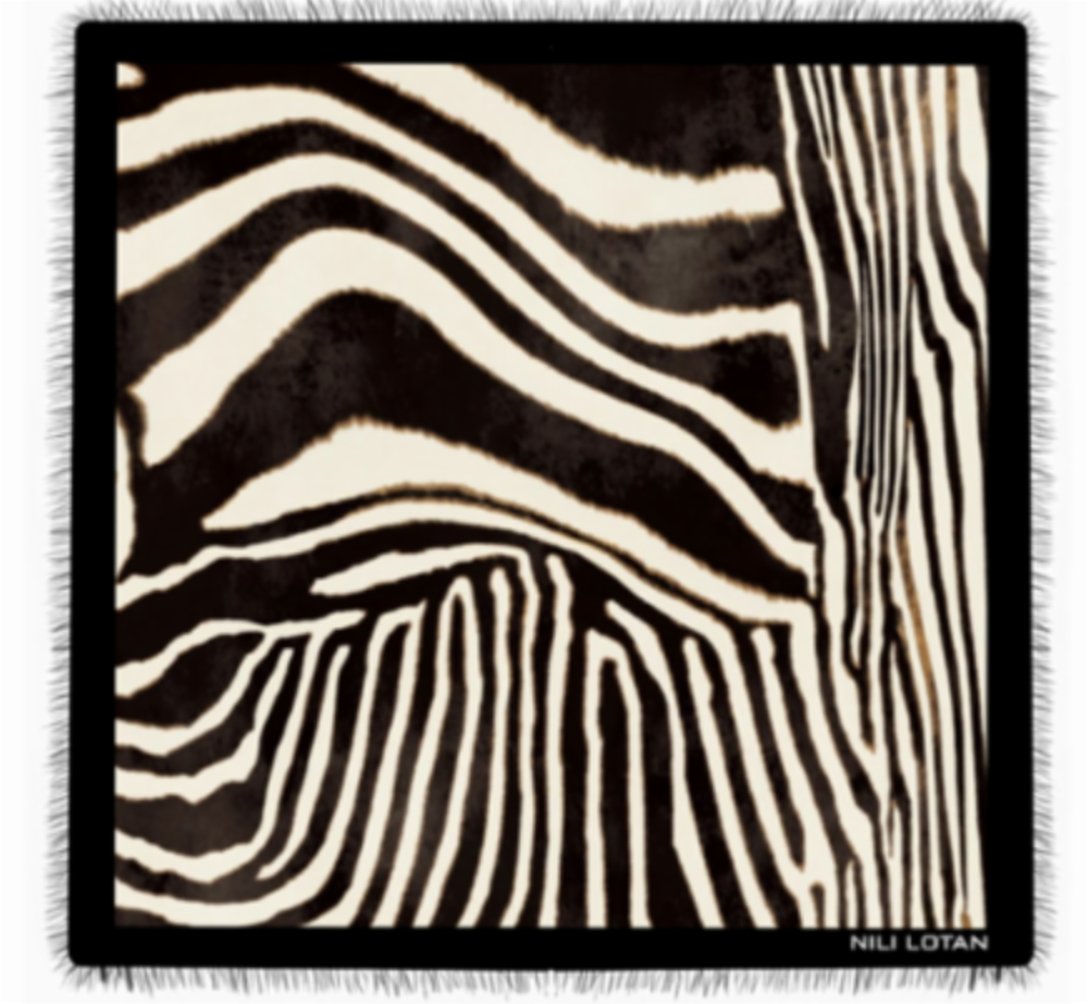 Nili Lotan Zebra Twill Scarf