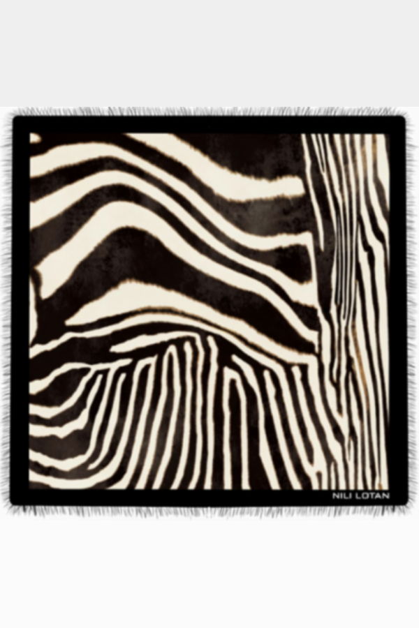 Nili Lotan Zebra Twill Scarf