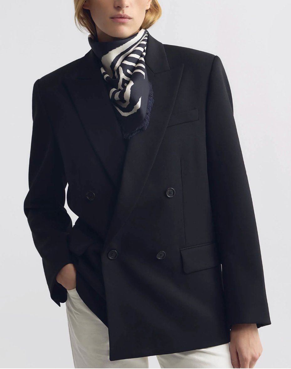 Nili Lotan Zebra Twill Scarf