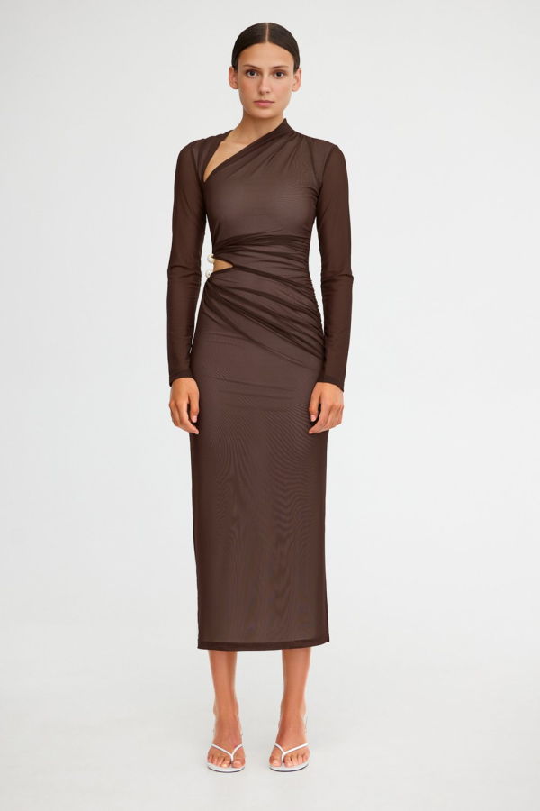 Significant Other Nina Midi Dress - Chocolate