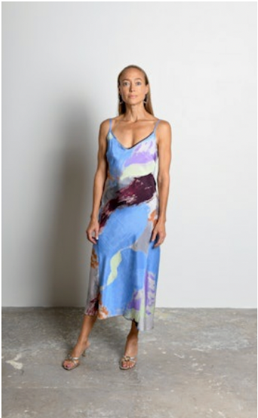 Untitled in Motion Noir Slip Dress - Agapantha